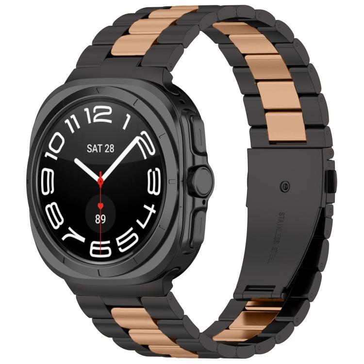 Dây đồng hồ thép không gỉ ba hạt kèm dụng cụ tháo, dành cho Samsung Galaxy Watch8 / Watch8 Classic