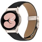 Dây đồng hồ da khóa lưng rùa họa tiết vân vải vải liễu có thể tháo nhanh, dành cho Samsung Galaxy Watch 7 40 / 44mm