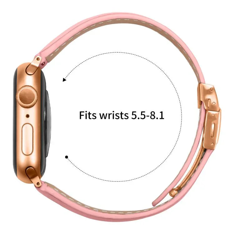 Dây đeo đồng hồ da khóa lưng rùa vàng hồng họa tiết vân vải quả vải, dành cho Apple Watch 46mm / 49mm / 45mm / 44mm, dành cho Apple Watch 42mm / 41mm / 40mm / 38mm