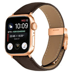 Dây đeo đồng hồ da khóa lưng rùa vàng hồng họa tiết vân vải quả vải, dành cho Apple Watch 46mm / 49mm / 45mm / 44mm, dành cho Apple Watch 42mm / 41mm / 40mm / 38mm