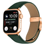 Dây đeo đồng hồ da khóa lưng rùa vàng hồng họa tiết vân vải quả vải, dành cho Apple Watch 46mm / 49mm / 45mm / 44mm, dành cho Apple Watch 42mm / 41mm / 40mm / 38mm