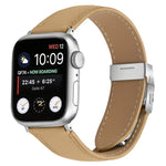 Dây đeo đồng hồ da khóa lưng rùa bạc họa tiết vân vải quả vải, dành cho Apple Watch 46mm / 49mm / 45mm / 44mm, dành cho Apple Watch 42mm / 41mm / 40mm / 38mm