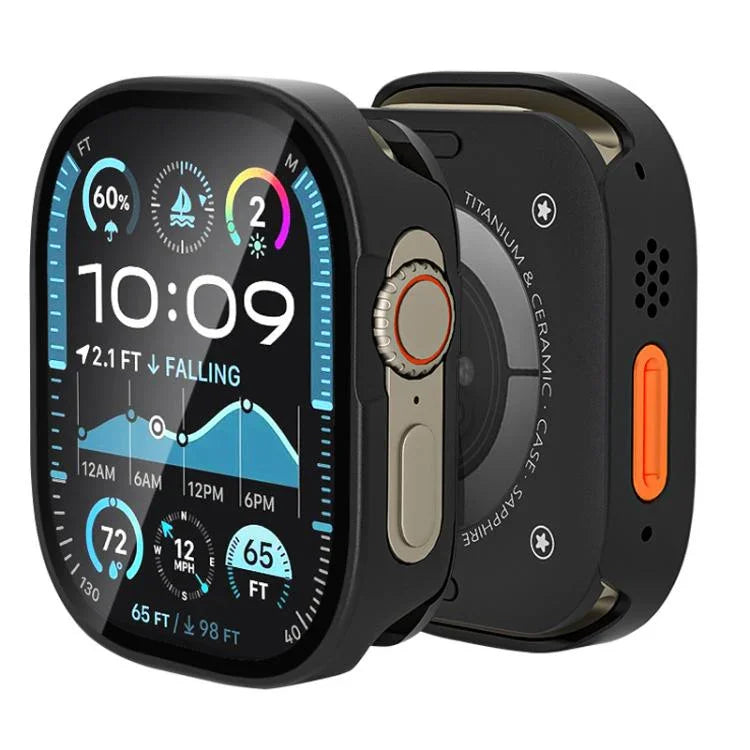 Ốp đồng hồ nhôm tích hợp kính cường lực, dành cho Apple Watch Ultra 3 / 2 / 1 49mm