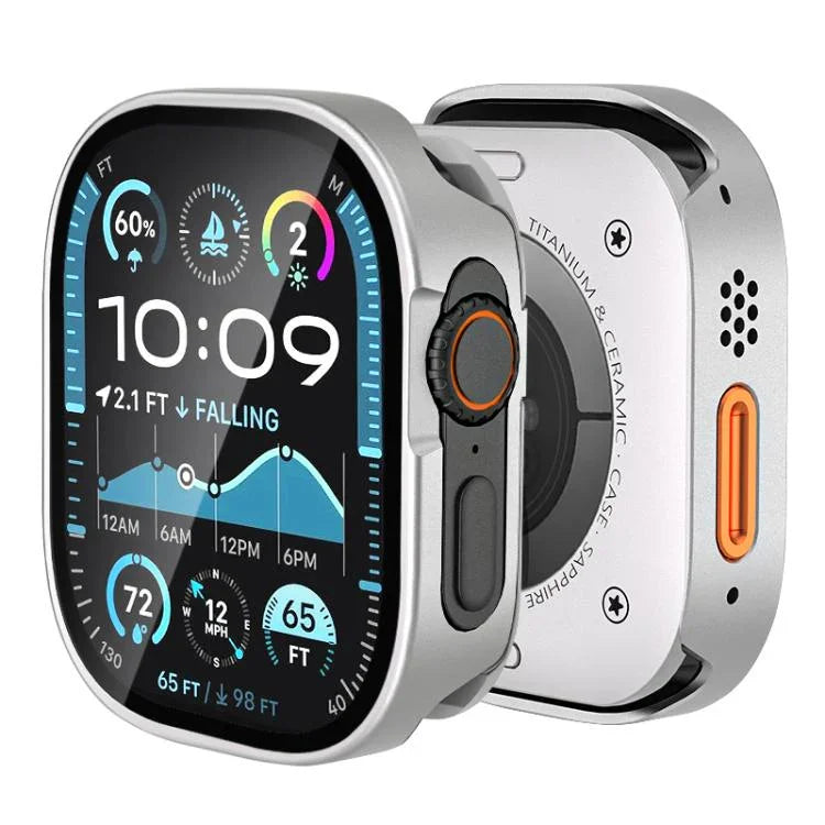 Ốp đồng hồ nhôm tích hợp kính cường lực, dành cho Apple Watch Ultra 3 / 2 / 1 49mm