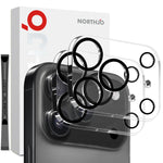 2 miếng NORTHJO kính cường lực bảo vệ ống kính camera 3D chụp đêm, dành cho iPhone 17 Pro Max, iPhone 17 Pro, iPhone 17, iPhone Air