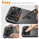 2 miếng NORTHJO kính cường lực bảo vệ ống kính camera 3D chụp đêm, dành cho iPhone 17 Pro Max, iPhone 17 Pro, iPhone 17, iPhone Air