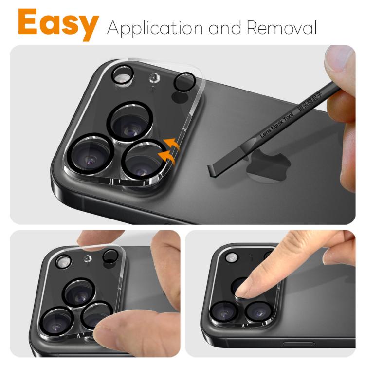 2 miếng NORTHJO kính cường lực bảo vệ ống kính camera 3D chụp đêm, dành cho iPhone 17 Pro Max, iPhone 17 Pro, iPhone 17, iPhone Air