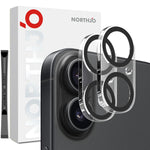 2 miếng NORTHJO kính cường lực bảo vệ ống kính camera 3D chụp đêm, dành cho iPhone 17 Pro Max, iPhone 17 Pro, iPhone 17, iPhone Air