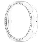 Ốp đồng hồ PC rỗng nửa phủ kim cương hàng đơn, dành cho Samsung Galaxy Watch 8 44mm, dành cho Samsung Galaxy Watch 8 40mm