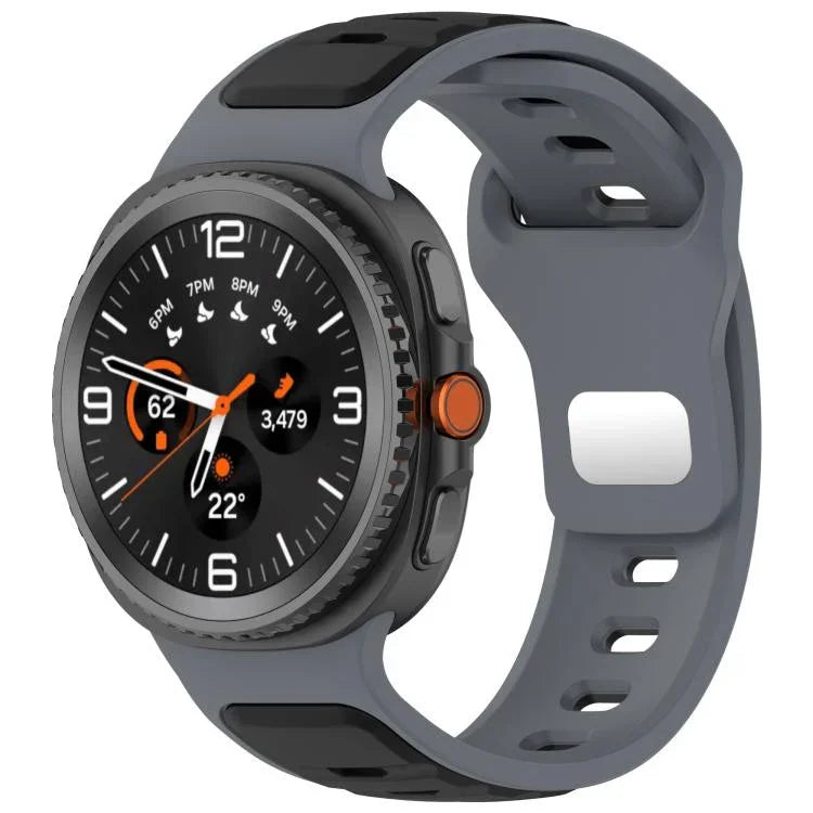 Dây đồng hồ silicone hai màu khóa ngược, dành cho Samsung Galaxy Watch8 / Watch8 Classic