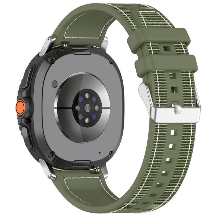 Dây đồng hồ silicone bện nylon lai, dành cho Samsung Galaxy Watch8 / Watch8 Classic
