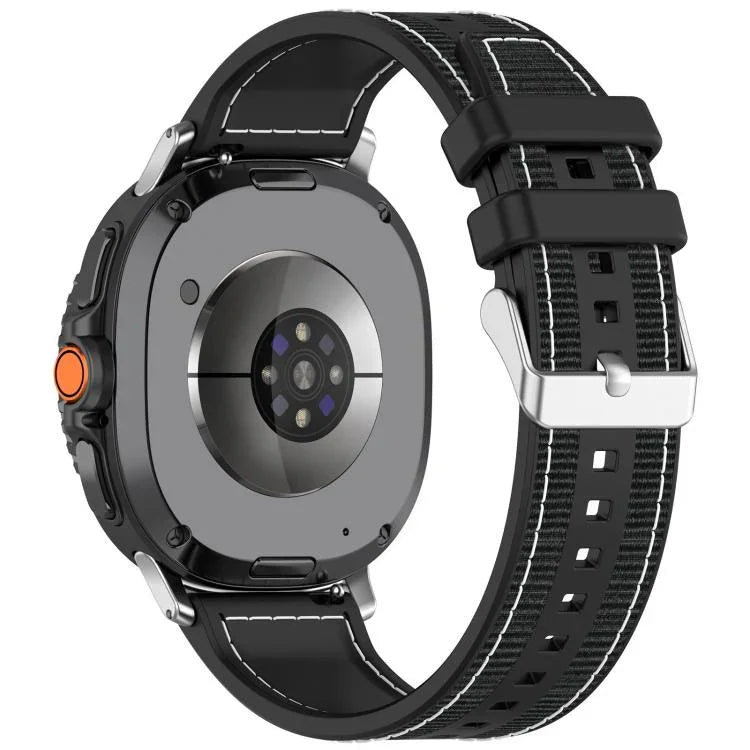 Dây đồng hồ silicone bện nylon lai, dành cho Samsung Galaxy Watch8 / Watch8 Classic