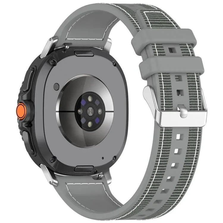 Dây đồng hồ silicone bện nylon lai, dành cho Samsung Galaxy Watch8 / Watch8 Classic