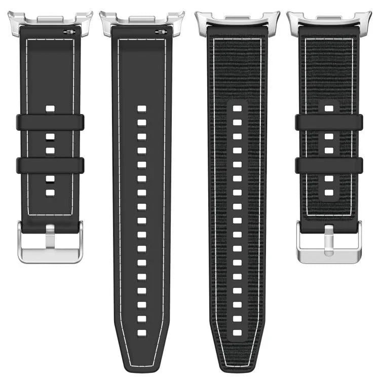 Dây đồng hồ silicone bện nylon lai, dành cho Samsung Galaxy Watch8 / Watch8 Classic