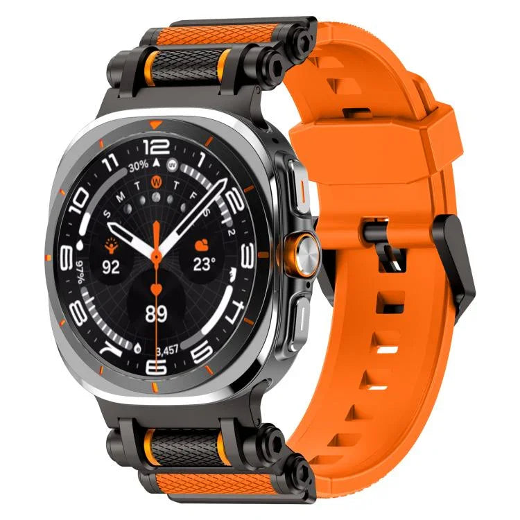 Metal Watch Connector Silicone Watch Band, For Samsung Galaxy Watch Ultra 47mm / Ultra 2025