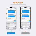 Kính cường lực ENKAY keo dày không viền trắng 9H cạnh cong lớn nhôm-silicon, dành cho iPhone 17 Pro Max, iPhone 17 Pro, iPhone 17, iPhone Air