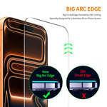 Kính cường lực ENKAY keo dày không viền trắng 9H cạnh cong lớn nhôm-silicon, dành cho iPhone 17 Pro Max, iPhone 17 Pro, iPhone 17, iPhone Air