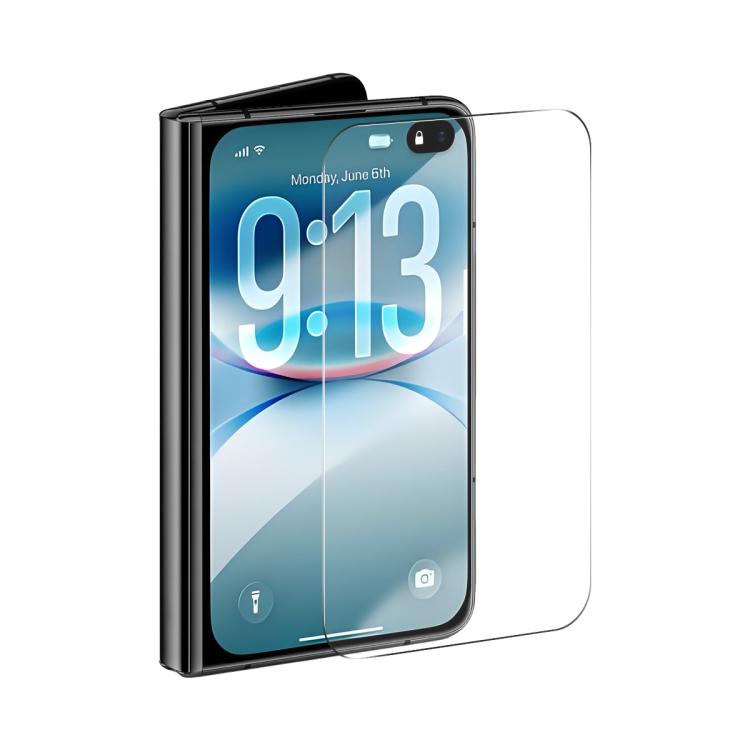 Kính cường lực ENKAY keo dày không viền trắng 9H cạnh cong lớn nhôm-silicon, dành cho iPhone 17 Pro Max, iPhone 17 Pro, iPhone 17, iPhone Air