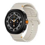 Dây đồng hồ silicone khóa cài màu may chỉ vân sóng, Dành cho Samsung Galaxy Watch8 / Watch8 Classic