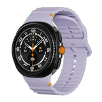 Dây đồng hồ silicone khóa cài màu may chỉ vân sóng, Dành cho Samsung Galaxy Watch8 / Watch8 Classic