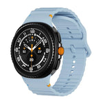 Dây đồng hồ silicone khóa cài màu may chỉ vân sóng, Dành cho Samsung Galaxy Watch8 / Watch8 Classic