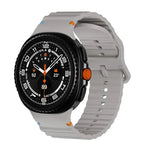 Dây đồng hồ silicone khóa cài màu may chỉ vân sóng, Dành cho Samsung Galaxy Watch8 / Watch8 Classic