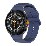 Dây đồng hồ silicone khóa cài màu may chỉ vân sóng, Dành cho Samsung Galaxy Watch8 / Watch8 Classic