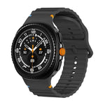 Dây đồng hồ silicone khóa cài màu may chỉ vân sóng, Dành cho Samsung Galaxy Watch8 / Watch8 Classic