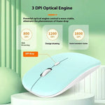 Bộ bàn phím chuột không dây Bluetooth sạc lại được 2858+030 im lặng với 800/1200/1600 DPI