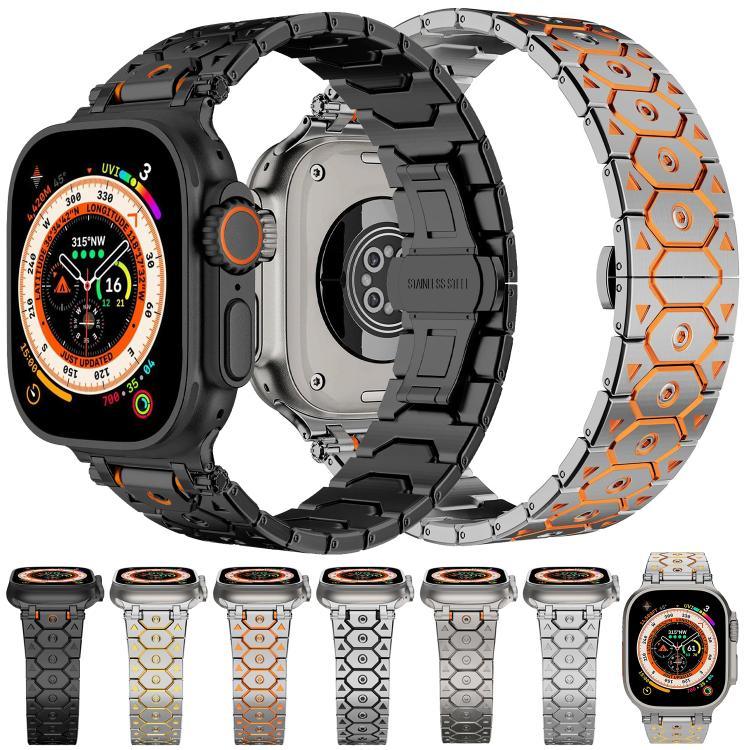 Đồng hồ Thép Không Gỉ Hình Thập Giác, Dành cho Apple Watch 46mm / 49mm / 45mm / 44mm
