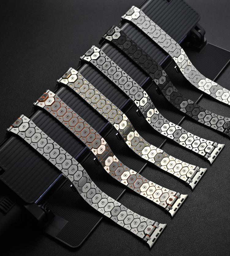 Đồng hồ Thép Không Gỉ Hình Thập Giác, Dành cho Apple Watch 46mm / 49mm / 45mm / 44mm