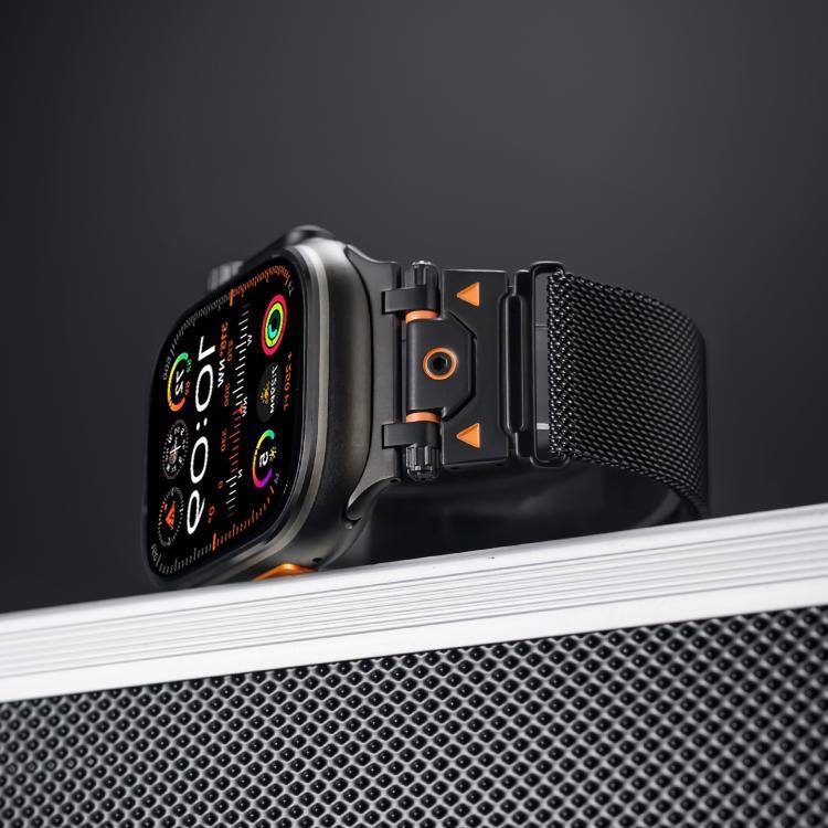 Dây đồng hồ thép Milanese nam châm, dành cho Apple Watch 46mm / 49mm / 45mm / 44mm
