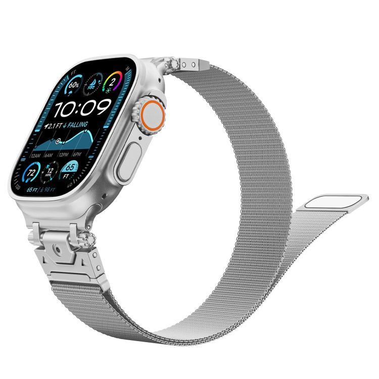 Dây đồng hồ thép Milanese nam châm, dành cho Apple Watch 46mm / 49mm / 45mm / 44mm