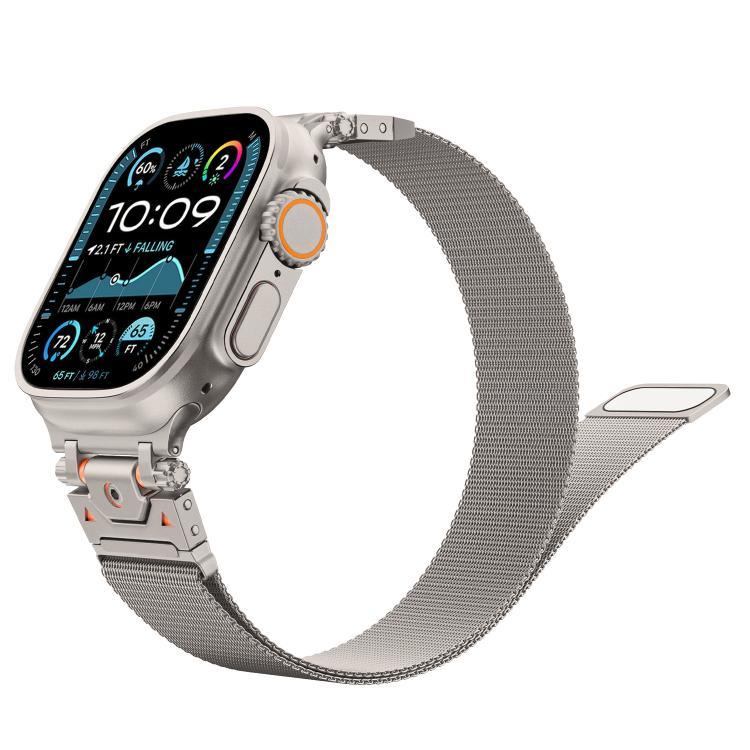 Dây đồng hồ thép Milanese nam châm, dành cho Apple Watch 46mm / 49mm / 45mm / 44mm