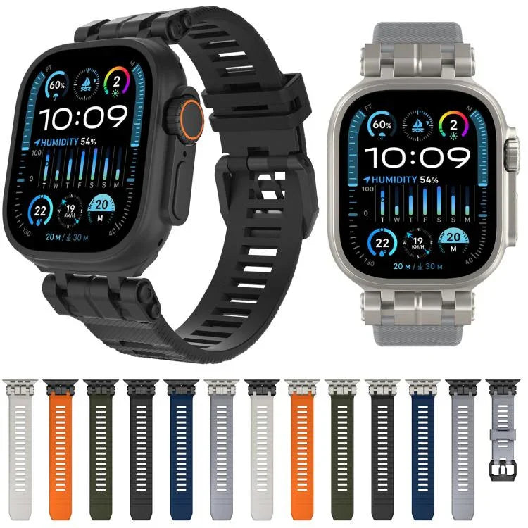 Dây đồng hồ TPU H016 Họa Tiết Vải Twill Chức Năng, Dành cho Apple Watch 46mm / 49mm / 45mm / 44mm