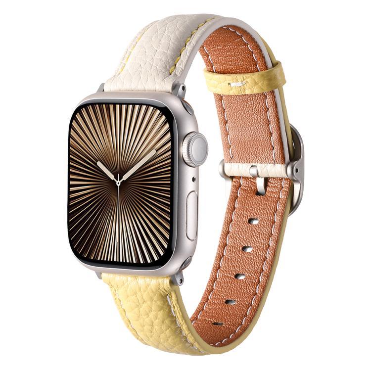 Dây đồng hồ Da Thật Họa Tiết Litchi Khóa Vuông, Dành cho Apple Watch 46mm / 49mm / 45mm / 44mm, Dành cho Apple Watch 42mm / 41mm / 40mm / 38mm