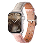Dây đồng hồ Da Thật Họa Tiết Litchi Khóa Vuông, Dành cho Apple Watch 46mm / 49mm / 45mm / 44mm, Dành cho Apple Watch 42mm / 41mm / 40mm / 38mm