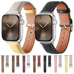 Dây đồng hồ Da Thật Họa Tiết Litchi Khóa Vuông, Dành cho Apple Watch 46mm / 49mm / 45mm / 44mm, Dành cho Apple Watch 42mm / 41mm / 40mm / 38mm