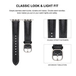 Dây đồng hồ Da Thật Họa Tiết Litchi Khóa Vuông, Dành cho Apple Watch 46mm / 49mm / 45mm / 44mm, Dành cho Apple Watch 42mm / 41mm / 40mm / 38mm
