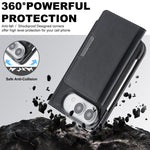 Ốp lưng điện thoại da Kalebol MagSafe nam châm chắc chắn có túi đựng thẻ gập đôi, dành cho iPhone 17 Pro Max, dành cho iPhone 17 Pro, dành cho iPhone 17, dành cho iPhone Air