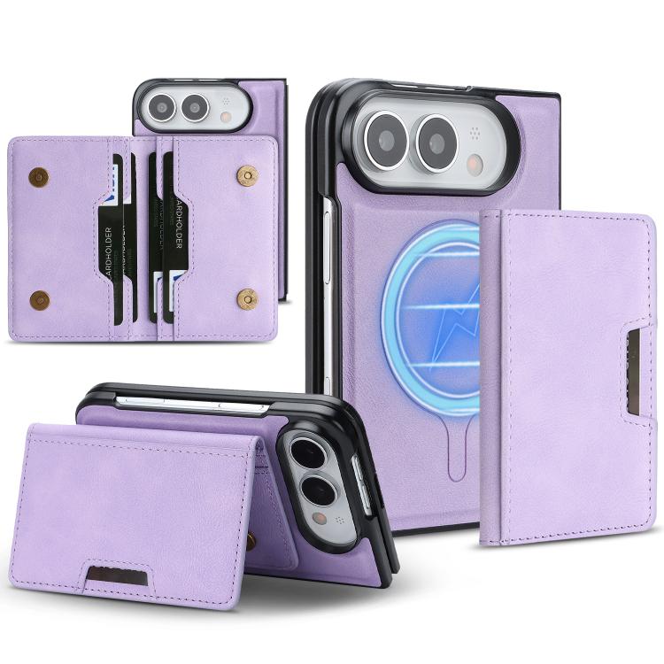Ốp lưng điện thoại da Kalebol MagSafe nam châm chắc chắn có túi đựng thẻ gập đôi, dành cho iPhone 17 Pro Max, dành cho iPhone 17 Pro, dành cho iPhone 17, dành cho iPhone Air