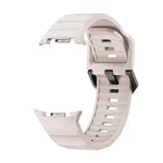 Dây đồng hồ silicone khóa cài màu đen sóng Wave, Dành cho Samsung Galaxy Watch8 / Watch8 Classic