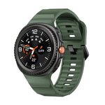 Dây đồng hồ silicone khóa cài màu đen sóng Wave, Dành cho Samsung Galaxy Watch8 / Watch8 Classic