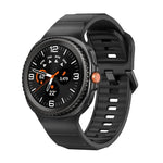 Dây đồng hồ silicone khóa cài màu đen sóng Wave, Dành cho Samsung Galaxy Watch8 / Watch8 Classic