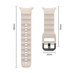 Dây đồng hồ silicone khóa cài màu đen sóng Wave, Dành cho Samsung Galaxy Watch8 / Watch8 Classic
