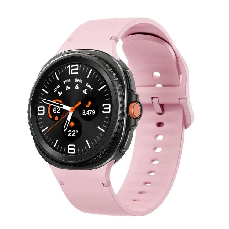 Dây đồng hồ silicone may chỉ màu trơn cho Samsung Galaxy Watch8 / Watch8 Classic, S, M