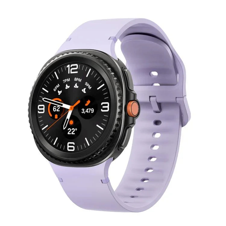 Dây đồng hồ silicone may chỉ màu trơn cho Samsung Galaxy Watch8 / Watch8 Classic, S, M