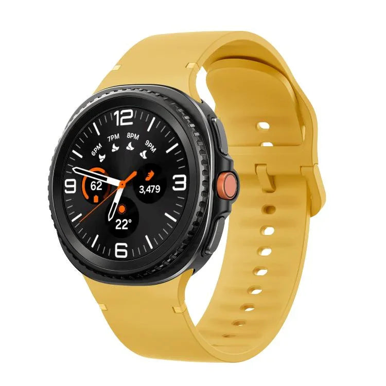 Dây đồng hồ silicone may chỉ màu trơn cho Samsung Galaxy Watch8 / Watch8 Classic, S, M