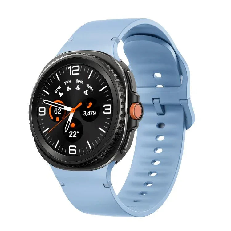 Dây đồng hồ silicone may chỉ màu trơn cho Samsung Galaxy Watch8 / Watch8 Classic, S, M