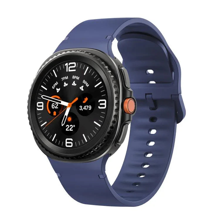 Dây đồng hồ silicone may chỉ màu trơn cho Samsung Galaxy Watch8 / Watch8 Classic, S, M